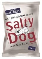 British Roast Beef Salty Dog Crisps - 24 x 40g